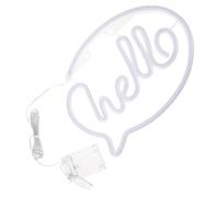 COHEALI Enseigne Lumineuse LED Néon Décorative Murale Hello, Lampe Néon pour Fête et Bar, Éclairage Ambiance USB et Batterie, Lampe Décorative Rose et Blanc, Éclairage Fantaisie Maison