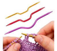 COHEALI Ensemble 6 Aiguilles De CâBle Pour Tricot Torsades Outils De Tricot Manuel Accessoires Pratiques Pour DéButants Et Amateurs De