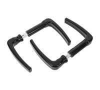 COHEALI Ensemble de 2 Poignées de Portail Extérieur en Fer Noir Goupille de Verrouillage, Style Européen, Compatible pour Porte de Jardin, Installation DIY en Extérieur