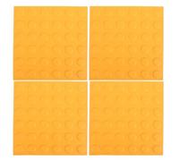 COHEALI Ensemble de 4 Briques Podotactiles en PVC Jaune, Idéal pour Chemins Intérieurs et Usages par Personnes Visuellement Handicapées, Guidage Efficace