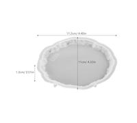 COHEALI Ensemble de 4 Moules en Silicone pour sous-Verres DIY Moules Ovales et Carrés pour Décoration Maison et Fabrication Artisanale