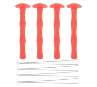 COHEALI Ensemble de 4 Protège-Doigts en Silicone Rouge, Équipement Réglable pour Tir à l'arc, Accessoires Portables de Protection des Doigts pour Chasse et Sports, Confortable et Solide,