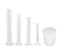 COHEALI Ensemble de Béchers de Laboratoire et Cylindre Gradué en Plastique, Mesure Précise, Base Stable, pour Instituts de Recherche et Universités