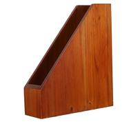 COHEALI Étagère à Livres en Bois Vintage 1 Compartiment, Rangement Vertical pour Dossiers et Magazines, Organiseur de Bureau Compact pour Documents, Finition Brun Ancien, Meuble de Bureau