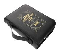 COHEALI Étui à Bible Élégant en Pu Noir Vintage, Housse de Protection Facile à Nettoyer et Gain de Place, pour Étude Biblique et Décoration Intérieure