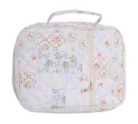 COHEALI Étui à Bible pour Femmes avec Poignée, Pochette de Rangement à Fermeture Éclair 28 Cm, Paquet de Transport Multifonction pour Textes Religieux et Accessoires D’église, Motif Carré