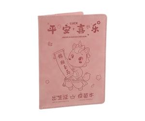 COHEALI Étui de Protection pour Certificat de Naissance, Titulaire D'un Certificat de Naissance, Pu Rose, Pochettes Étiquetées Multiples, pour Passeport et Carnet, Voyage et Hôpital,