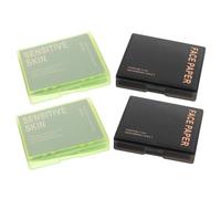 COHEALI Feuilles Absorbantes pour L'huile Visage avec Miroir et Houppette, Papier Matifiant Doux et Portable, pour Bureau et Rendez-vous, 100 Feuilles par Boîte