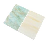 COHEALI Feuilles de Verre Texturé Effet Ondulé 10x15 Cm pour Mosaïque DIY Plaques de Verre Colorées Ivoire et Gris Vert Fournitures pour L'artisanat du Vitrail et Loisirs Créatifs