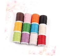 COHEALI Fil De Coton Ciré De 10 M Lot de 12 Corde Tressée De 1 Mm Dépaisseur Idéal pour Le Tricot Lemballage Et La Décoration