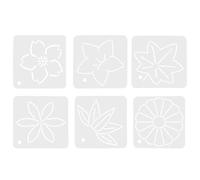 COHEALI Gabarit de Quilting Réutilisable en Plastique Pp 6pcs Motif Fleur pour Couture DIY Création de Patchs et Pochoirs de Matelassage Précis