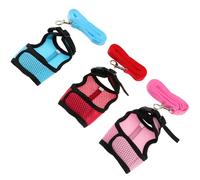 COHEALI Harnais et Laisse pour Petits Animaux, Gilet Rembourré, Lot de Set | Mesh Respirant, Résistant à L’usure et Doux, pour Cochon D’inde et Furet Bébé, Jeu et Fête