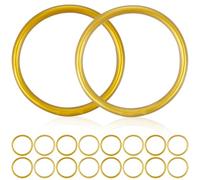 COHEALI Joncs Bouddhistes Léger et Confortable en Silicone Ensemble de 18 Femme Bracelets en Gelée Pailletée Or Style Polyvalent pour Filles et Femmes
