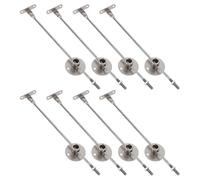 COHEALI Kit 8 Pièces Charnières de Porte Relevable en Fer Support Rond pour Placard à Ouverture Verticale Charnière Anti-Claquement Fixation Stable pour Meuble D’Intérieur Compact