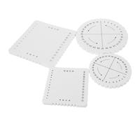 COHEALI Kit de 4 Disques de Tissage en Eva Blanc pour Bricolage DIY, Outils de Couture Réutilisables, Formes Rondes et Carrées, pour Bracelets Brésiliens