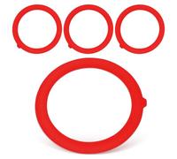 COHEALI Kit de 4 Joints de Soupape de Chasse d'Eau en Silicone Rouge Étanches et Flexibles Compatibles Réservoirs de Toilettes Pièces Détachées pour Réparation et Remplacement Rapide