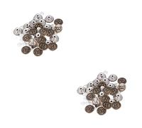 COHEALI Kit De Bricolage 2 Kits De Boutons-pression En Métal De 17 Mm Boucle À Ressort Pour La Fabrication De Tissus Et De 25 Pièces X 2