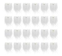COHEALI Kit de Fabrication de Barbes de GNOME Blanches en Fausse Fourrure Boules en Bois, 24 Pièces, Confortable et Réutilisable pour Bricolage DIY et Fêtes de Noël