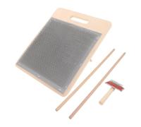 COHEALI Kit de Filage Artisanal pour Organiser Fibres de Laine en Bois Planche à Carder en Métal et Silicone et Améliorer L'efficacité Tricotage