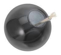 COHEALI Lampe à Huile en Verre, Lampe à Paraffine Sphérique à Large Ouverture, Verre Borosilicaté Noir, pour Usage Intérieur et Étagères