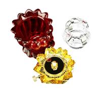 COHEALI Lampe à Huile Lotus, Lampe à Pétrole Bouddhiste en Verre et Alliage D'aluminium, Rouge, pour Éclairage Sacrificiel et Décoration D'ambiance, Cérémonie de Temple et Nouvel an