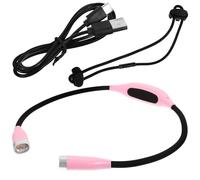 COHEALI Lampe de Lecture Autour du Cou LED Rechargeable Rose Mini Lampe de Bureau Compacte et Flexible Lumière pour Lire au Lit Accessoire Portable pour Amateurs de Livres