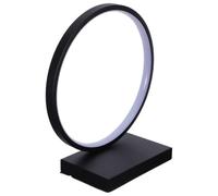 COHEALI Lampe de Table LED Circulaire Moderne en Fer Noir Luminosité Réglable et Éclairage Protecteur Yeux, comme Veilleuse de Chevet Zen