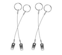 COHEALI Lanière en Acier Inoxydable Résistante la Coupe pour Bateaux, Lot de 4 Pièces Argentées, pour Supports et Toits de Bateau