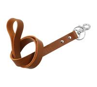 COHEALI Lanière en Cuir Marron Clair Vintage pour Badge et Clés, Cordon Tour de Cou Confortable avec Mousqueton Détachable, Porte-badge Professionnel Résistant pour Bureau et Événements