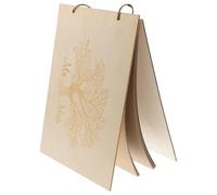 COHEALI Livre D'or de Mariage en Bois Naturel 1 Pièce 20 Pages Registre de Signatures pour Réception de Mariage Carnet D'invités pour Créer un Souvenir Unique