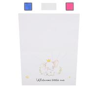 COHEALI Livre D'or pour Fête de Révélation du Bébé Arbre à Empreintes Digitales, 1 Poster, 2 Encriers Bleu et Rose, 1 Planche de Gommettes, Accessoire de Fête Créatif et Décoration