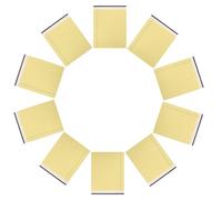 COHEALI Lot de 10 Blocs-notes Légaux Jaunes, Papier Double Face, 30 Pages Chacun, pour Tâches Quotidiennes la Maison, Réduit les Déchets et Optimise L'utilisation du Papier