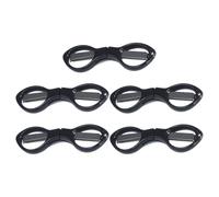 COHEALI Lot de 10 Ciseaux de Pêche Pliables en Acier Inoxydable, Manches en Plastique Noir, Coupe-fil Résistant à L'usure, Accessoires Compacts pour Pêche et Bricolage, Usage Portable