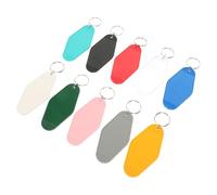 COHEALI Lot de 10 Étiquettes Porte-clés en Plastique Mixtes Anneau Brisé, Identification Bagages, Petites Tailles Légères pour Paquet à Dos, Valises et Casiers, Couleur Couleur Aléatoire