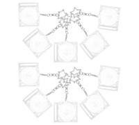 COHEALI Lot de 10 Porte-clés Mini CD en Acrylique Transparent Protection les Rayures et Organisation des Clés pour Occasions Spéciales et DIY