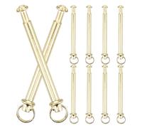 COHEALI Lot de 10 sets de Kits de Rivets à Tige Pleine Dorés 3 MM Anneau Accessoires de Réparation pour Ventilateur Pliable Portatif Rivets Métalliques 27 MM Adaptés aux Éventails à
