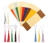 COHEALI Lot de 10 sets de Marque-Pages Soi-Même en Papier Délicat de Style Chinois Grosse Taille Papier Xuan avec Effets Dorés Signets Vierges pour Lecture Loisirs Créatifs et Usage