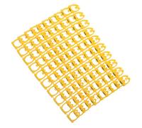 COHEALI Lot de 100 Set de Étiquettes Numériques de Câble Jaunes 10 Mm Clip Plastique, Numérotation de 0 à 9, Marqueurs à Code Couleur pour Identification Rapide et Gestion Sécurisée