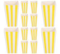 COHEALI Lot de 12 Boîtes D'emballage pour Popcorn en Papier Jaune, Contenants pour Biscuits et Popcorn en Magasins de Snacks