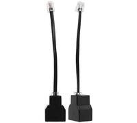 COHEALI Lot de 2 Adaptateurs Rj11 Répartiteur Téléphonique 6P4C Détachable 4 Fils Noir pour Ligne Fixe Convertisseur Câble Téléphone Compatible Rj14 Accessoires Téléphoniques