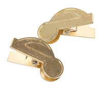 COHEALI Lot de 2 Clips Métalliques Dorés de Notes de Musique, Clip Porte-facture et Porte-reçu Compact pour Organisation Bureau, Pince à Cahier Antidérapante pour Journal, Documents