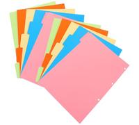 COHEALI Lot de 2 D'intercalaires de Cahier en Carton A4 Onglets Colorés Perforés 4 Trous Séparateurs Pratiques pour Classeurs et Organiseurs de Notes