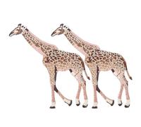 COHEALI Lot de 2 Écussons Brodés Thermocollants en Tissu, Motif Girafe, Taille Moyenne, Accessoires Décoratifs pour Vêtements, Patchs Animaux pour DIY Couture et Customisation, Adhérence
