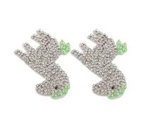 COHEALI Lot de 2 Écussons Thermocollants Brodés en Perles et Strass, Motif Cheval Cartoon, Appliques pour Vêtements, Paquet et Chapeaux, Patchs Décoratifs Solide pour Couture et