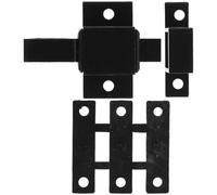 COHEALI Lot de 2 Loquets de Porte Coulissants à Ressort en Aluminium Noir Fermeture Automatique sans Effort Verrou de Porte Latérale pour Fenêtres Installation Rapide et Sécurisée Usage