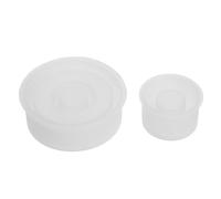 COHEALI Lot de 2 Moules en Silicone pour Bougeoirs Photophores Moules en Résine Transparente Ronds pour Bougie Chauffe-Plat DIY Adaptés aux Loisirs Créatifs et Moulage Époxy