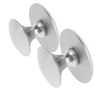 COHEALI Lot de 2 Poignées Adhésives en Acier Inoxydable Argenté, sans Perçage, Design Simple et Moderne pour Portes Coulissantes de Placard et Réfrigérateur