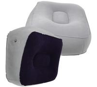 COHEALI Lot de 2 Repose-Pieds Gonflables en PVC Floqué, Coussins de Voyage Confortables Soutien Ergonomique, Gonflage Rapide, Légers et Compacts pour Détente en Extérieur Déplacement