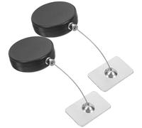 COHEALI Lot de 2 Serrures de Sécurité à Télécommande, Verrou à Câble Rétractable en Abs, Fer et Fil D'acier, Noir, Fixation Adhésive et Fonction Anti-perte
