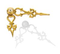 COHEALI Lot de 2 Sets de Aiguilles D’horloge à Coucou en Plastique, Kit de Réparation Aiguilles Dorée et Blanche, Compatibles Horloge Murale, Silencieuses et Faciles à Monter, Accessoires